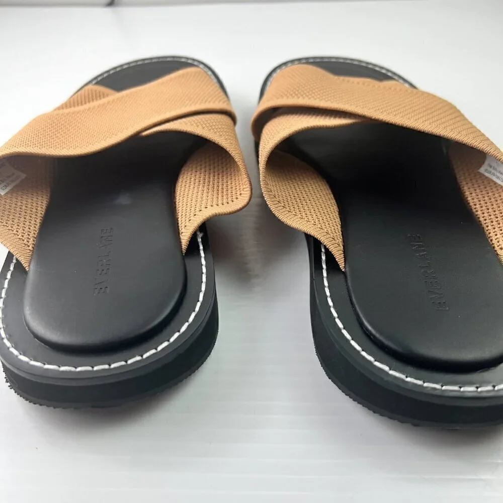 Everlane The ReKnit City Flatform Sandal Size 11 Tan Black - Picture 10 of 11